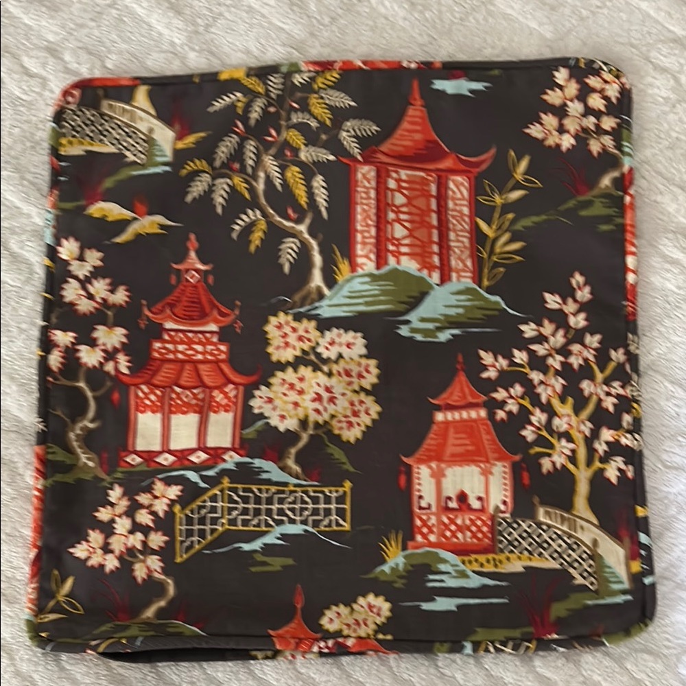 Asian-Inspired Decorative Cushion Cover